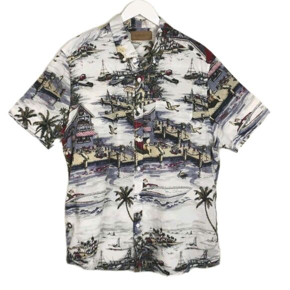 Hawaiian Santa Boats Christmas Shirt Clearwater Outfitters XL - Picture 1 of 16